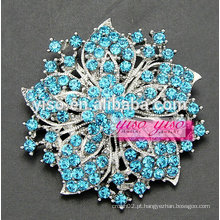 Broche de flor de cristais coloridos vintage feminino